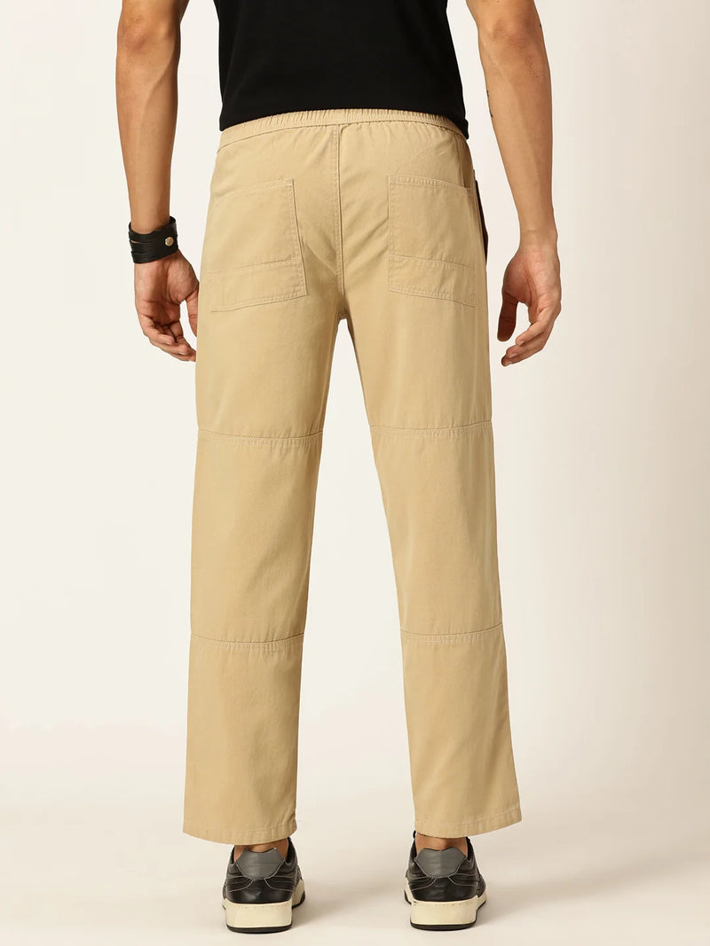 Thomas Scott Men Relaxed Loose Fit Mid-Rise Pure Cotton Easy Wash Trousers