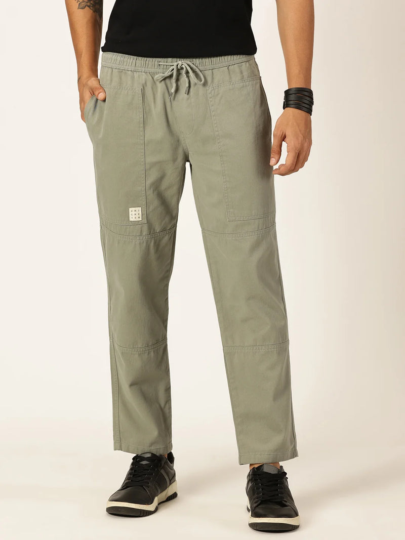 Thomas Scott Men Relaxed Loose Fit Mid-Rise Pure Cotton Easy Wash Trousers