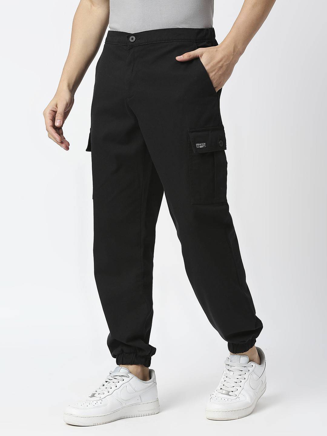 Thomas Scott Men Comfort Mid-Rise Easy Wash Cargo Trousers