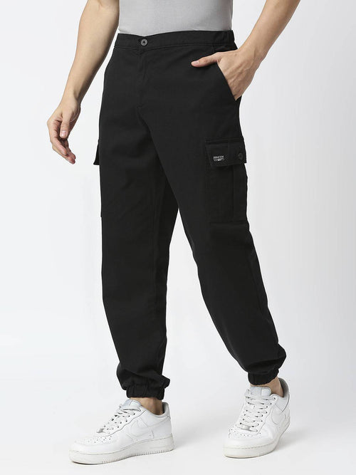 Thomas Scott Men Comfort Mid-Rise Easy Wash Cargo Trousers
