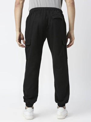 Thomas Scott Men Comfort Mid-Rise Easy Wash Cargo Trousers