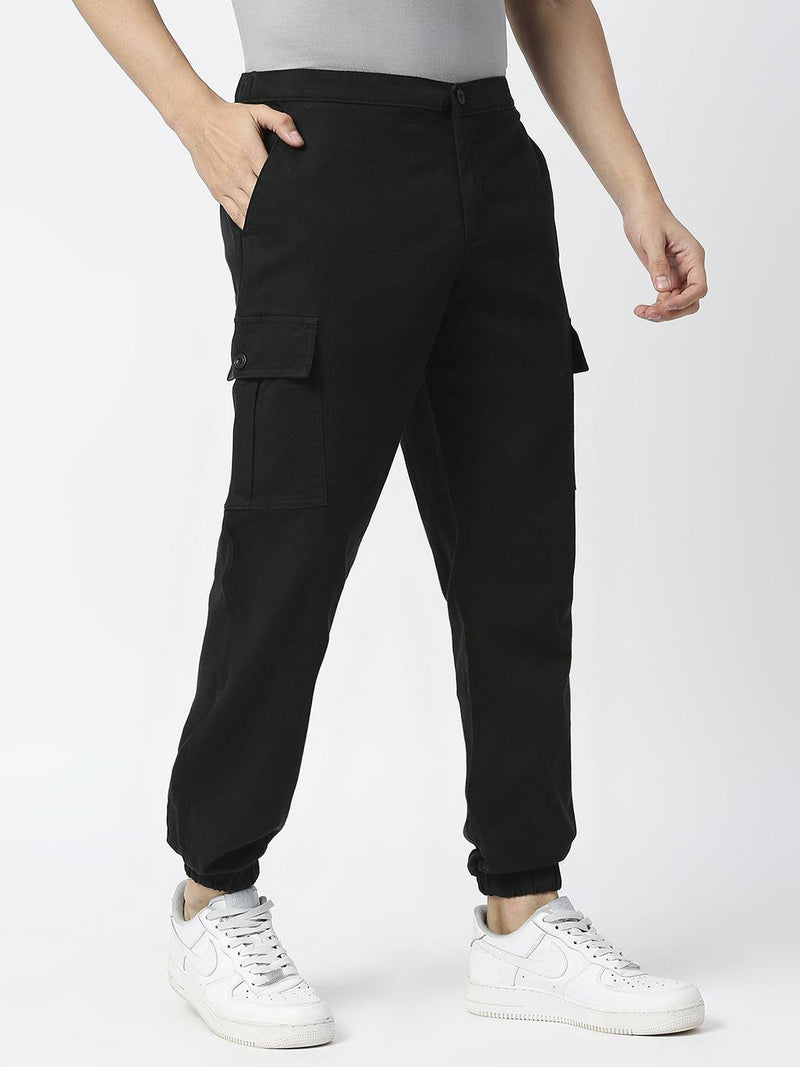 Thomas Scott Men Comfort Mid-Rise Easy Wash Cargo Trousers