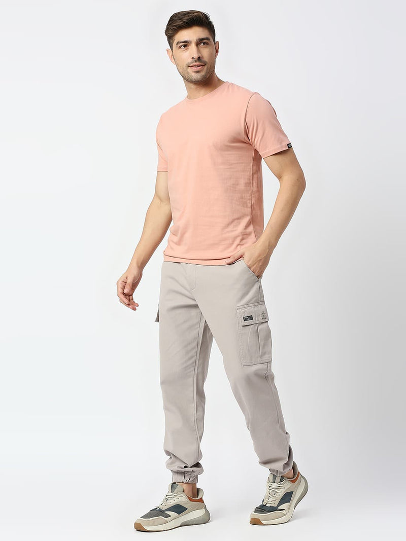 Thomas Scott Men Comfort Mid-Rise Easy Wash Cargo Trousers