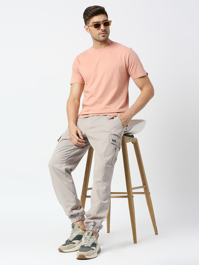 Thomas Scott Men Comfort Mid-Rise Easy Wash Cargo Trousers