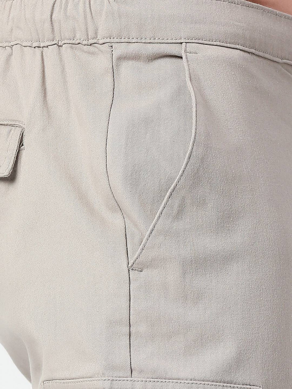Thomas Scott Men Comfort Mid-Rise Easy Wash Cargo Trousers