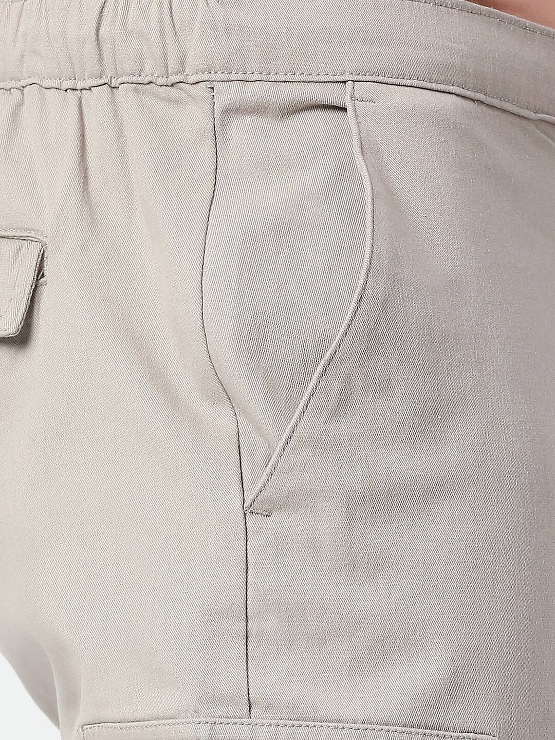 Thomas Scott Men Comfort Mid-Rise Easy Wash Cargo Trousers