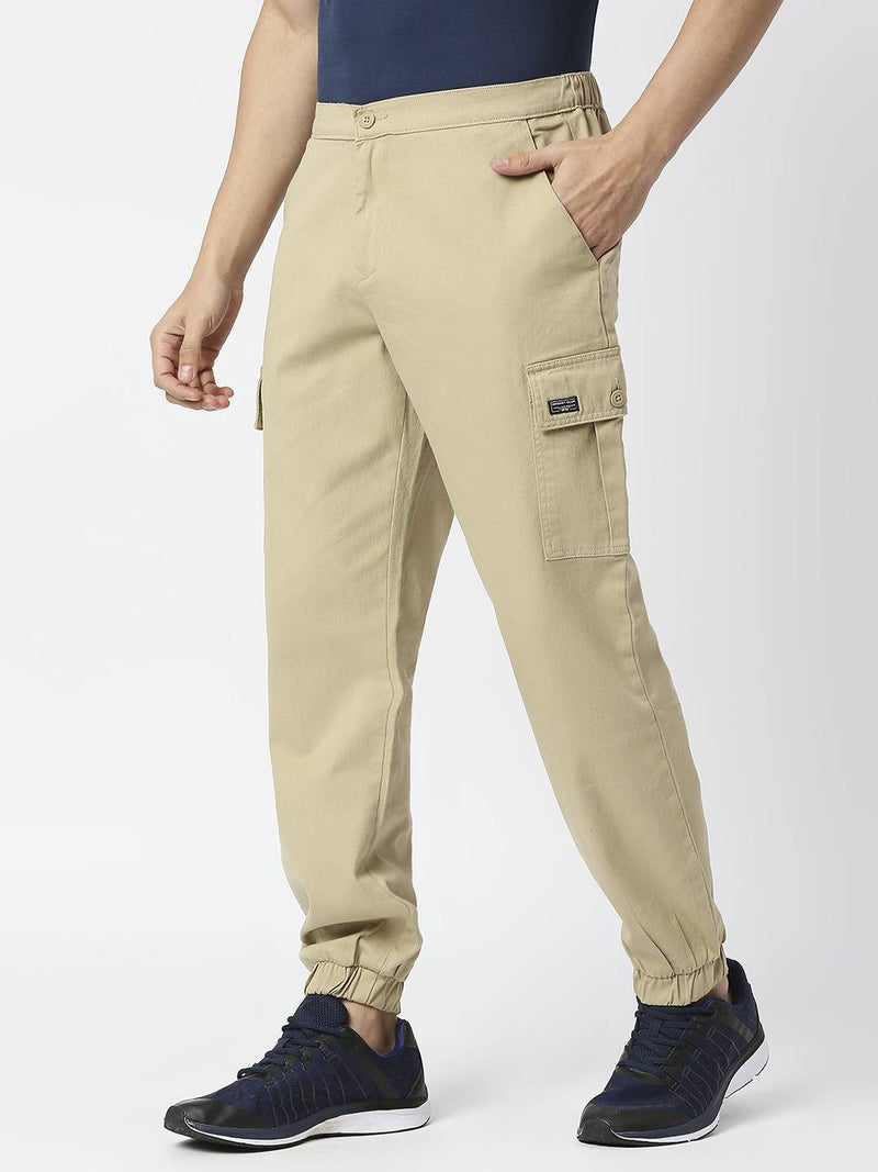 Thomas Scott Men Comfort Mid-Rise Easy Wash Cargo Trousers