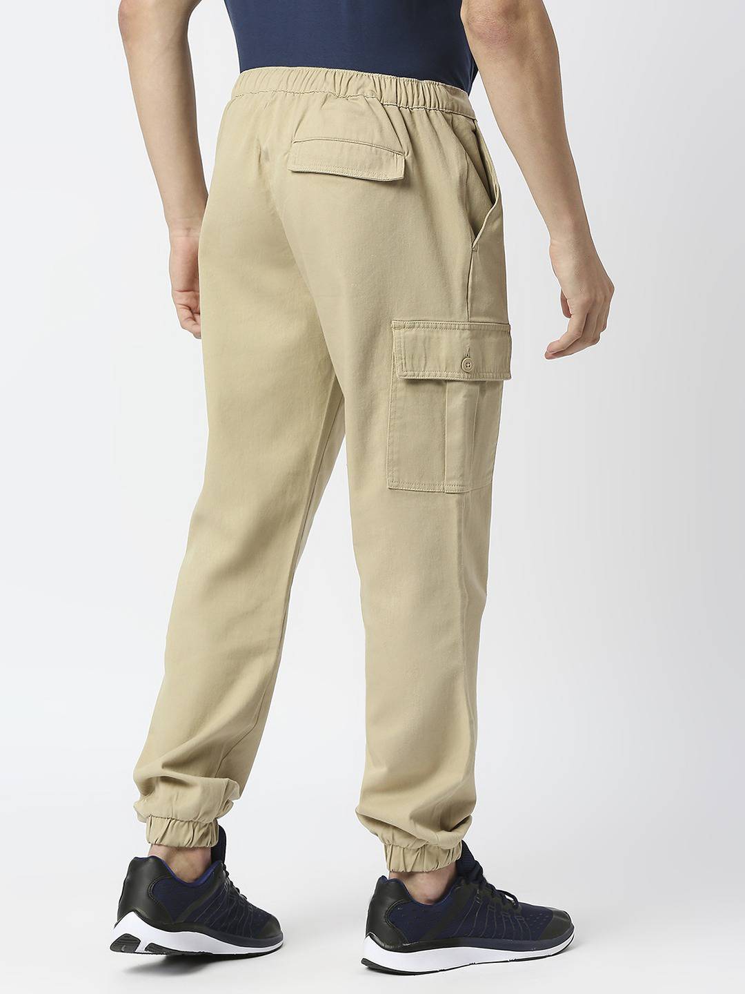 Thomas Scott Men Comfort Mid-Rise Easy Wash Cargo Trousers