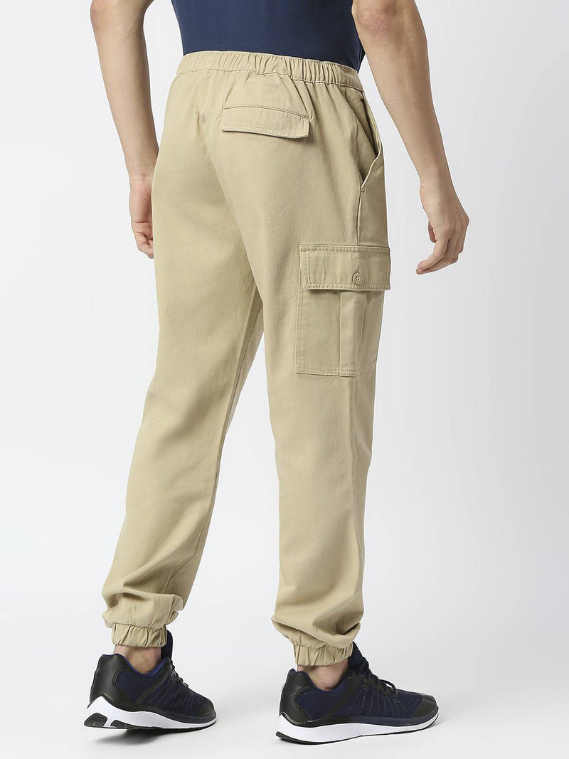 Thomas Scott Men Comfort Mid-Rise Easy Wash Cargo Trousers
