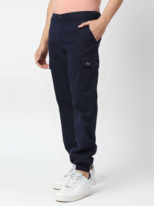 Thomas Scott Men Comfort Mid-Rise Easy Wash Cargo Trousers