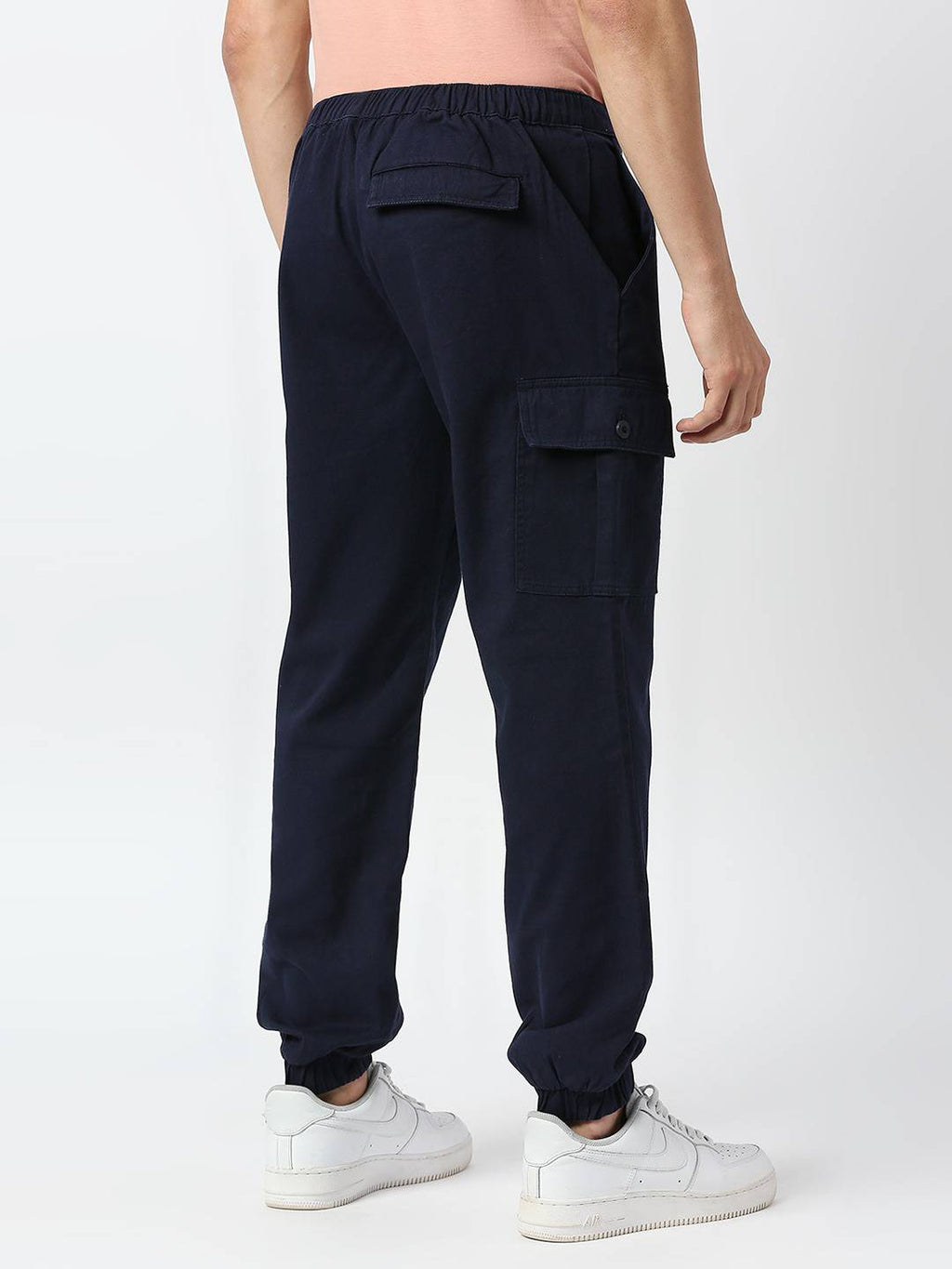 Thomas Scott Men Comfort Mid-Rise Easy Wash Cargo Trousers