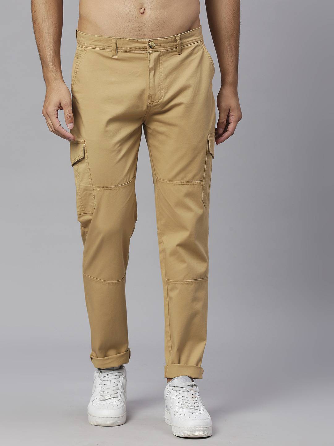 Thomas Scott Men Smart Slim Fit Cargos Trousers