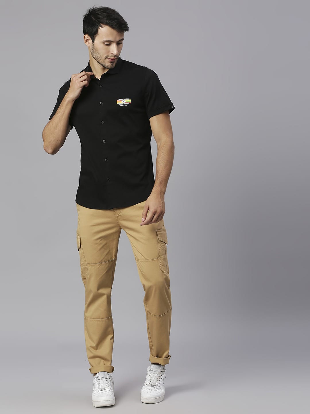 Thomas Scott Men Smart Slim Fit Cargos Trousers