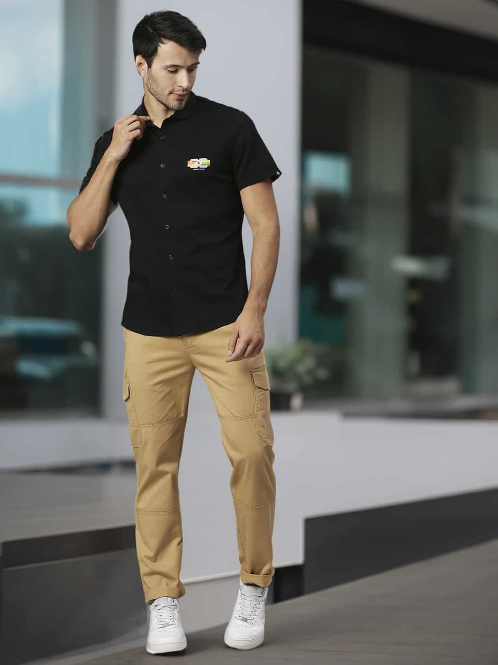 Thomas Scott Men Smart Slim Fit Cargos Trousers