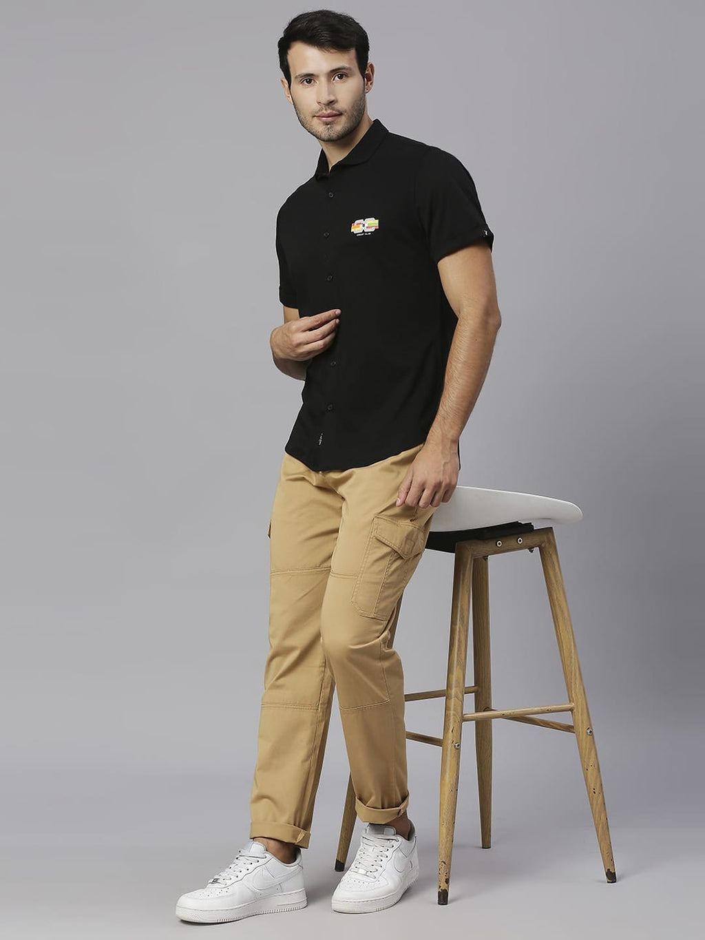 Thomas Scott Men Smart Slim Fit Cargos Trousers