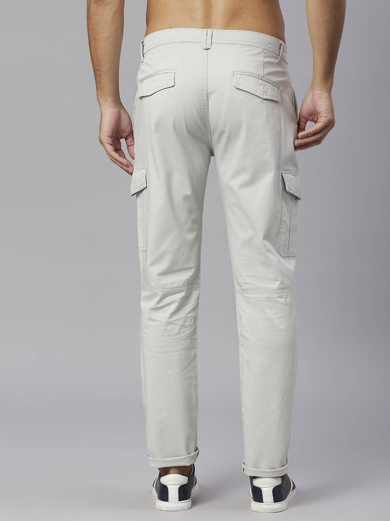 Thomas Scott Men Smart Slim Fit Easy Wash Cargos Trousers