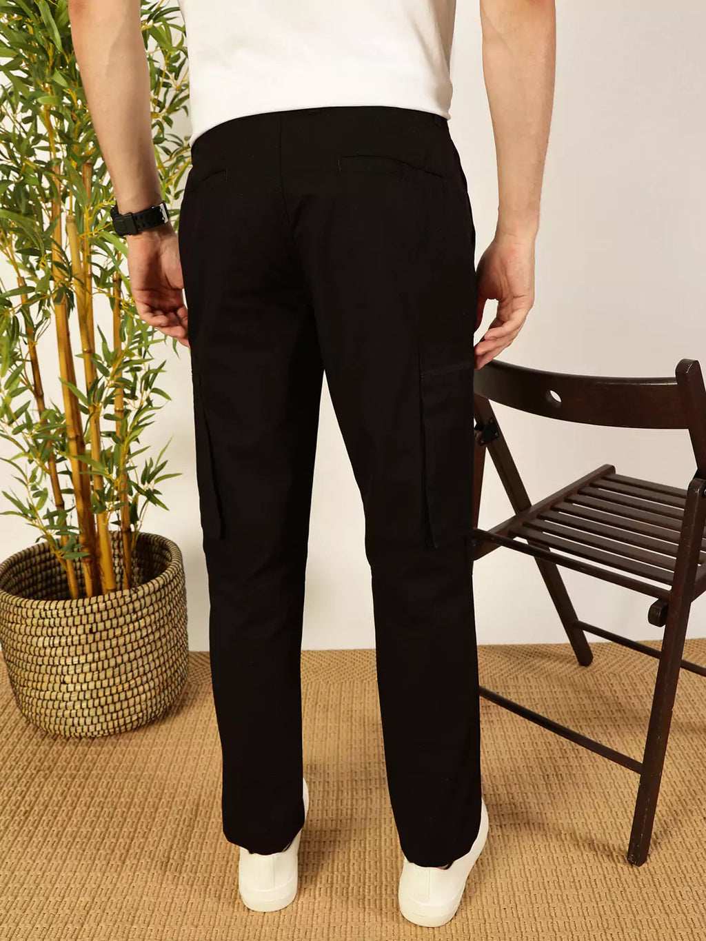 Thomas Scott Men Smart Easy Wash Cargo Trousers