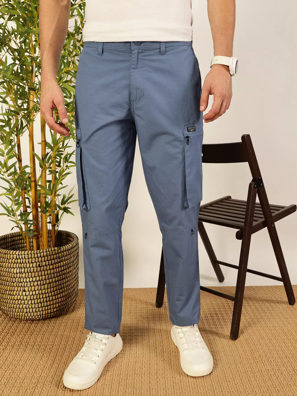 Thomas Scott Men Smart Easy Wash Cargo Trousers