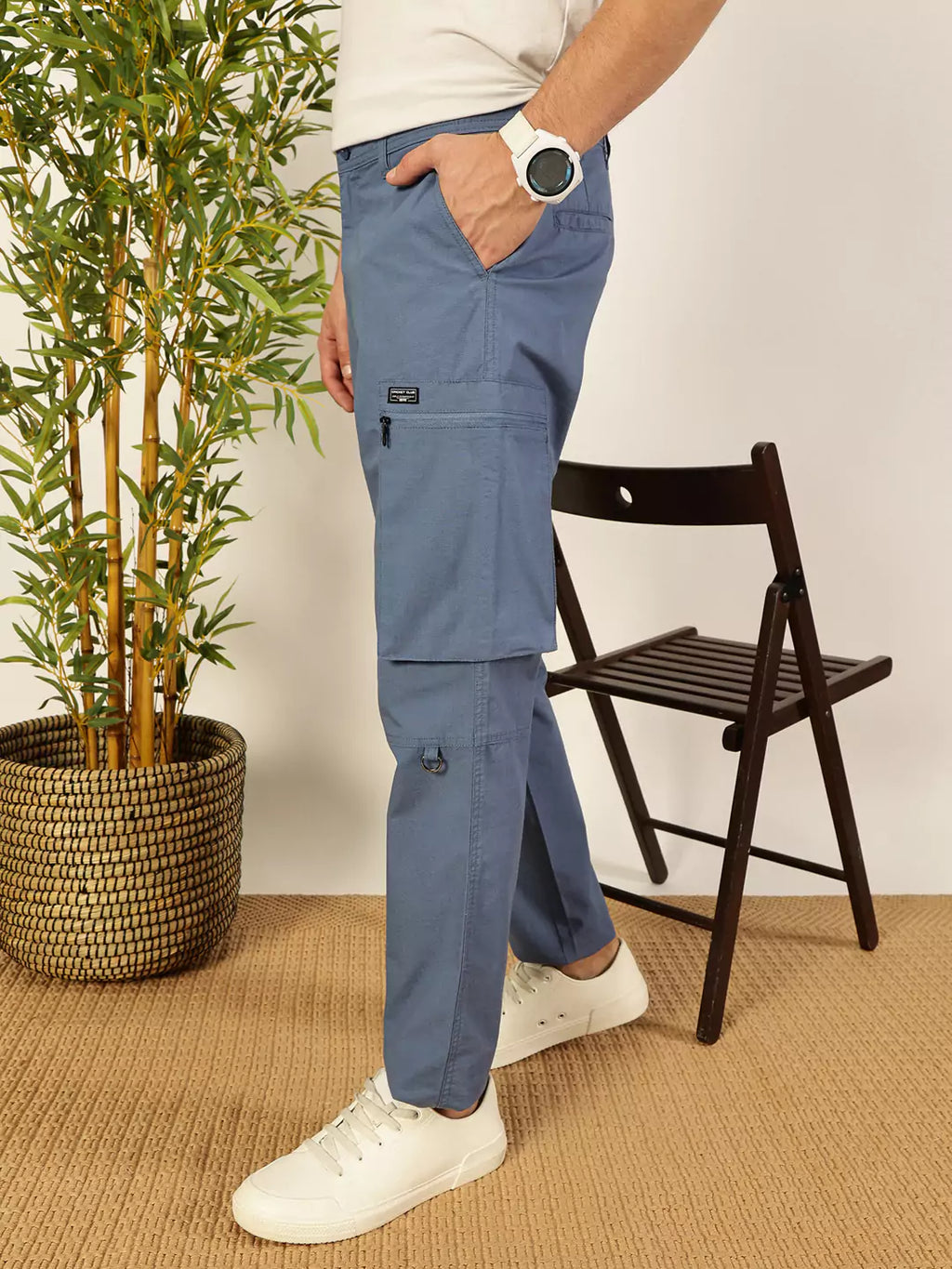 Thomas Scott Men Smart Easy Wash Cargo Trousers