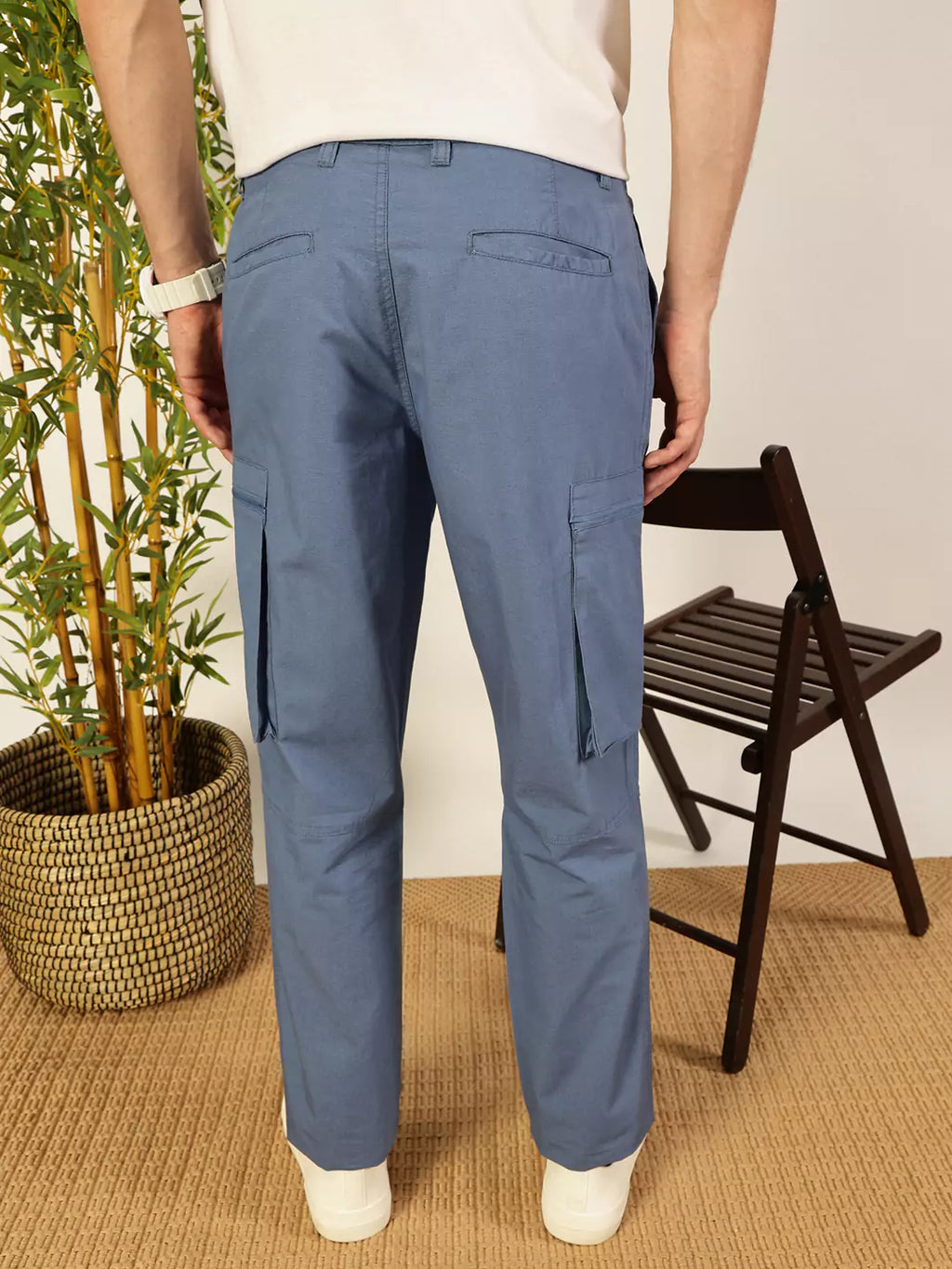 Thomas Scott Men Smart Easy Wash Cargo Trousers