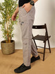 Grey Smart Easy Wash Mid-Rise Cotton Cargo Trouser For Men