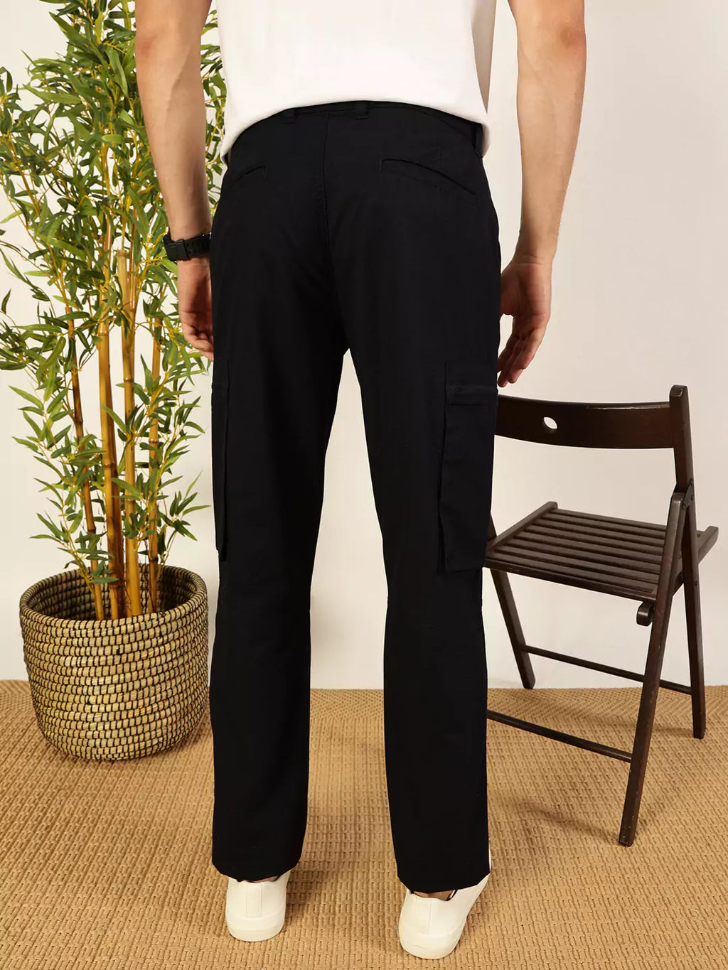 Thomas Scott Men Smart Easy Wash Cargo Trousers