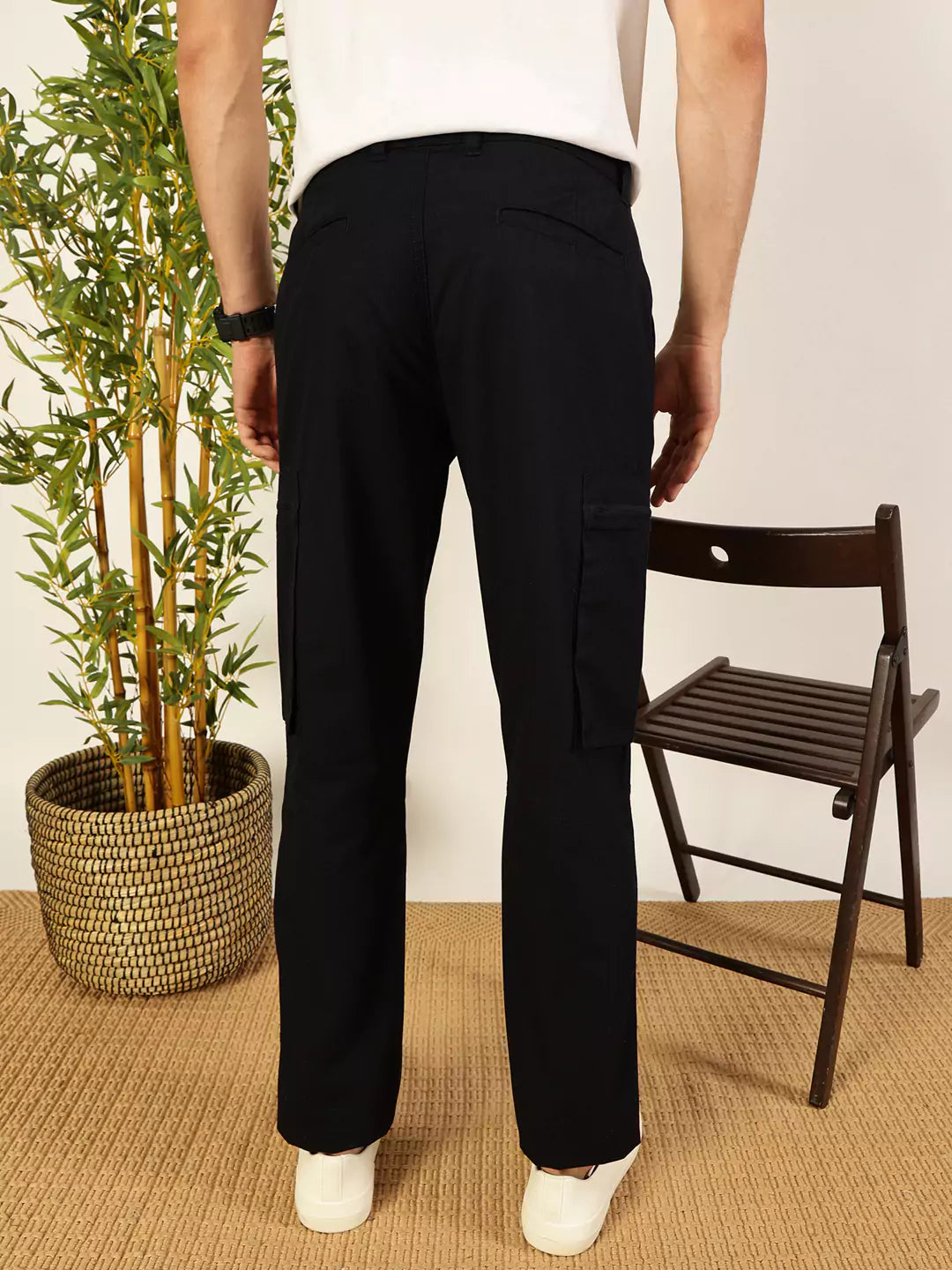 Thomas Scott Men Smart Easy Wash Cargo Trousers