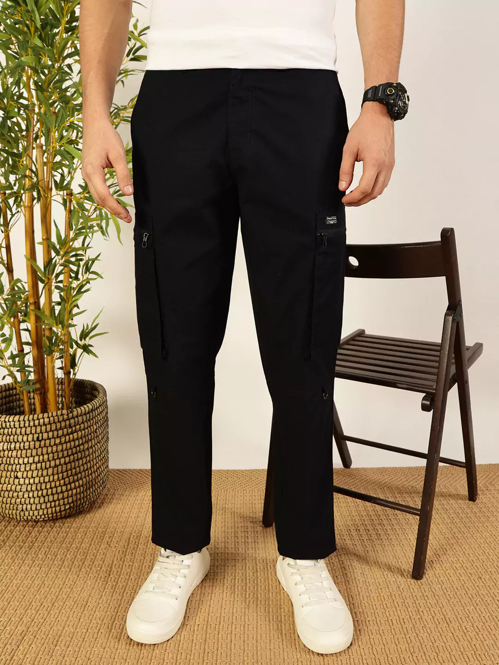 Thomas Scott Men Smart Easy Wash Cargo Trousers