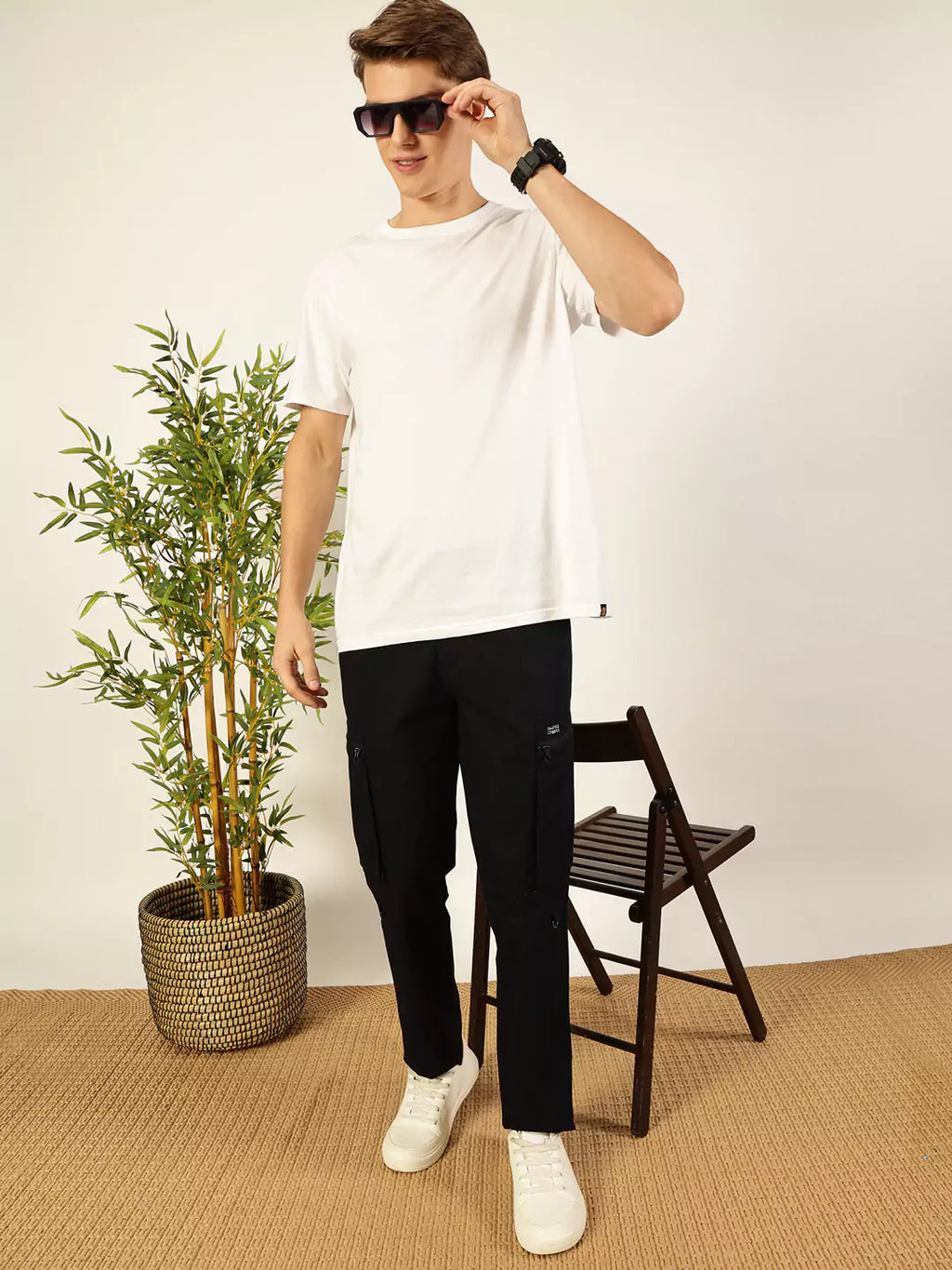 Thomas Scott Men Smart Easy Wash Cargo Trousers