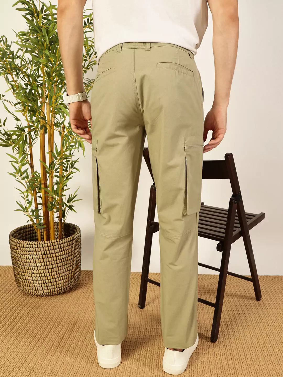 Thomas Scott Men Smart Easy Wash Cargo Trousers