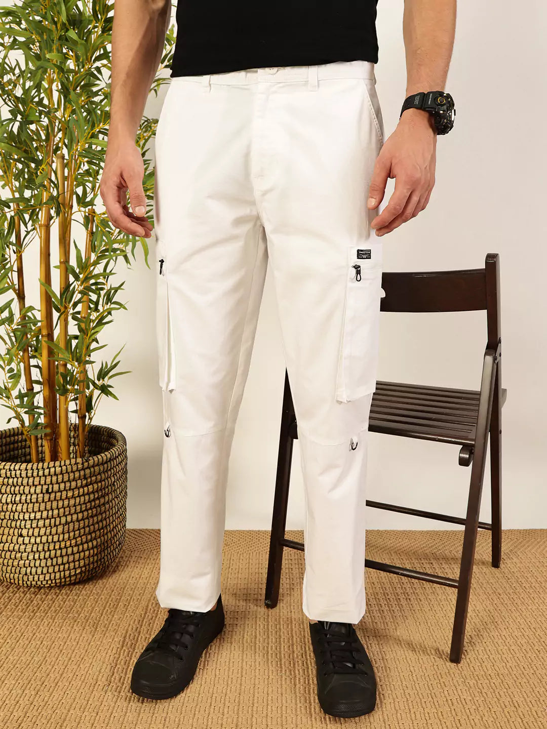 Thomas Scott Men Smart Easy Wash Cargo Trousers