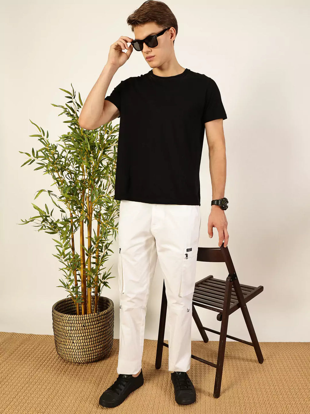 Thomas Scott Men Smart Easy Wash Cargo Trousers