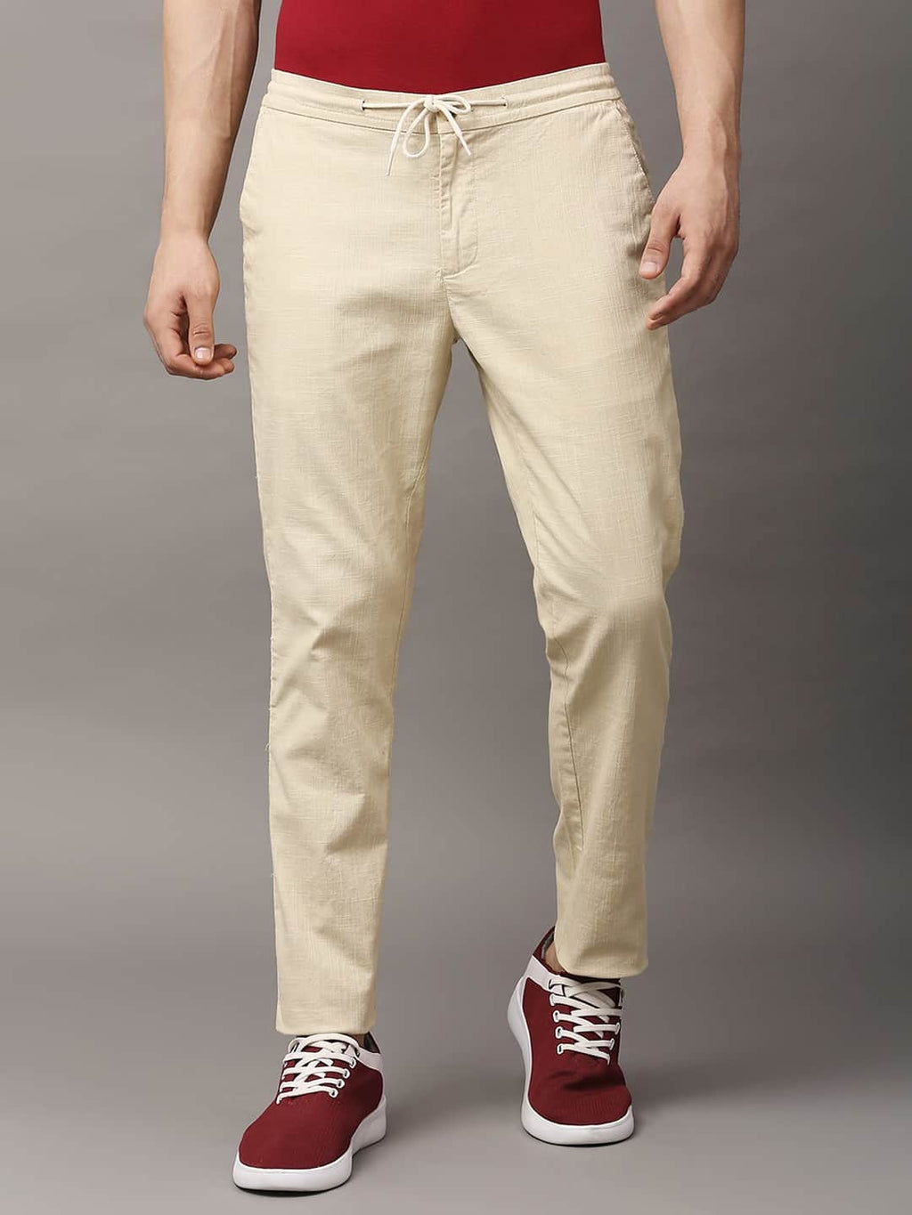Thomas Scott Men Comfort Slim Fit Cotton Lycra Chinos