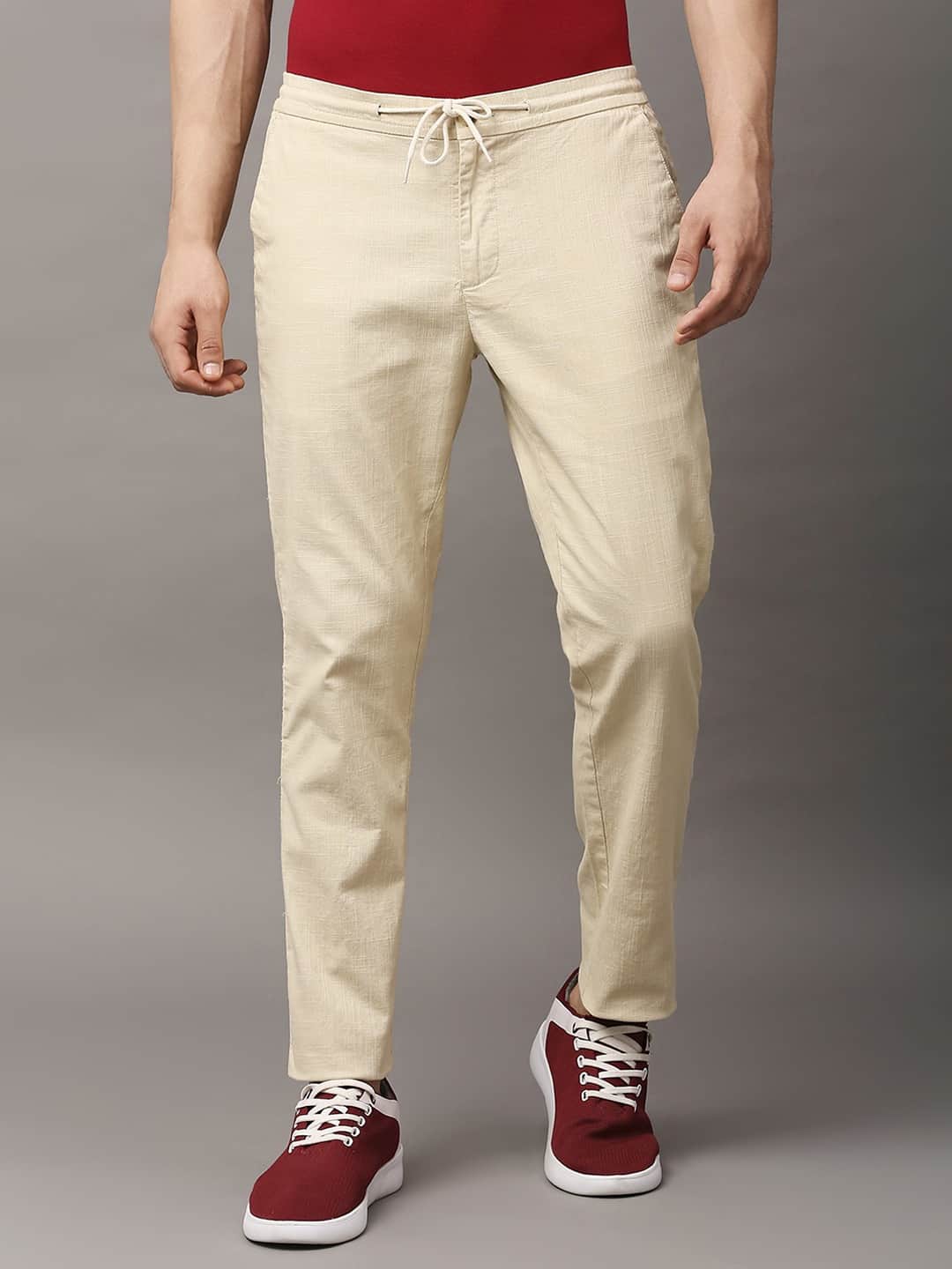 Thomas Scott Men Comfort Slim Fit Cotton Lycra Chinos