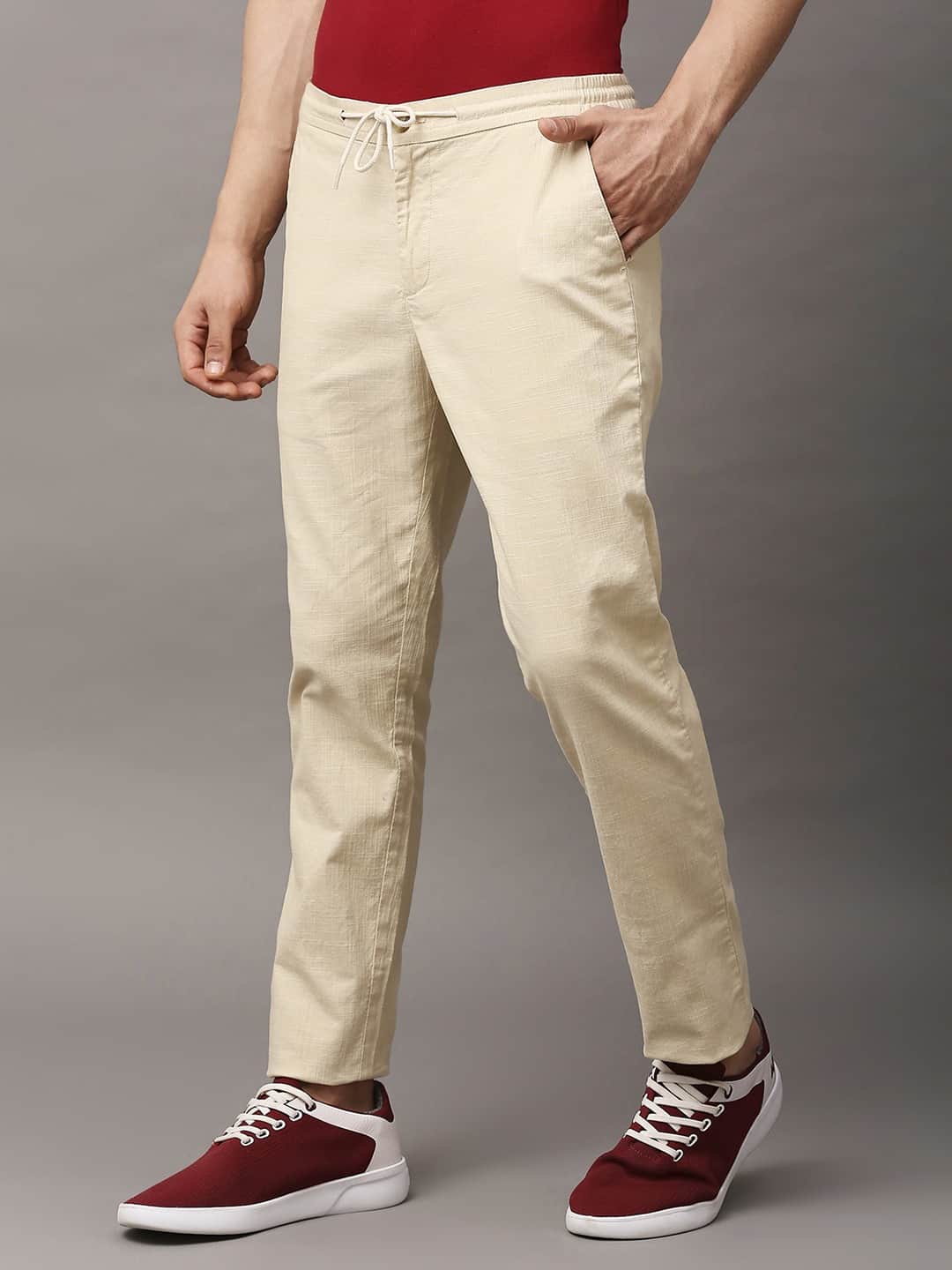 Thomas Scott Men Comfort Slim Fit Cotton Lycra Chinos
