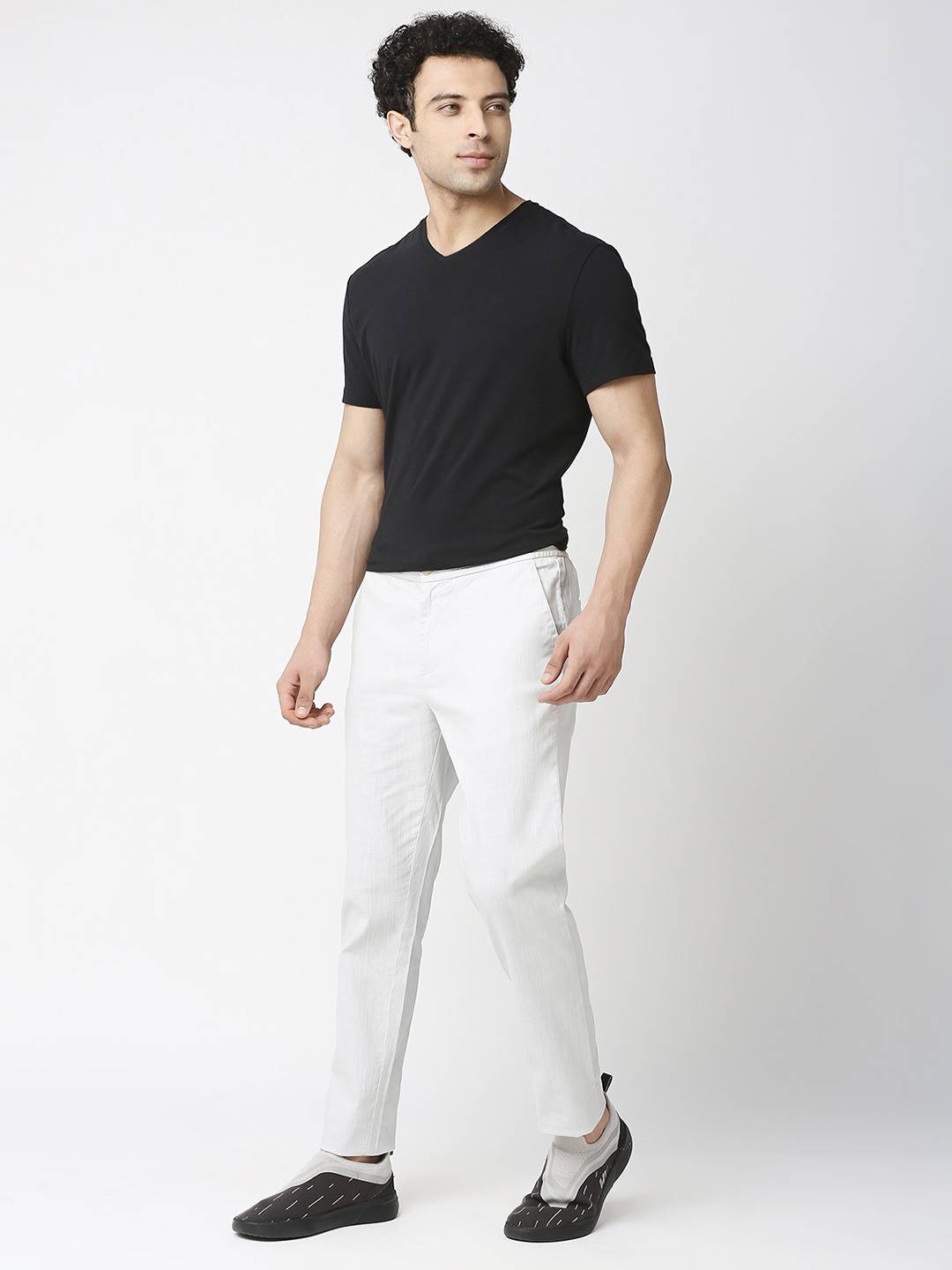 Thomas Scott Men Comfort Slim Fit Cotton Lycra Chinos