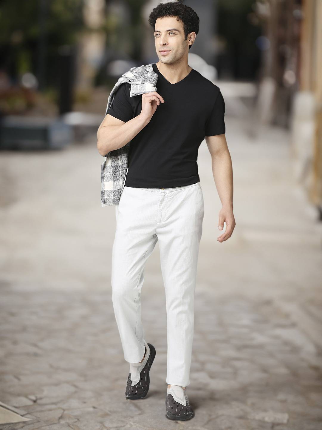 Thomas Scott Men Comfort Slim Fit Cotton Lycra Chinos
