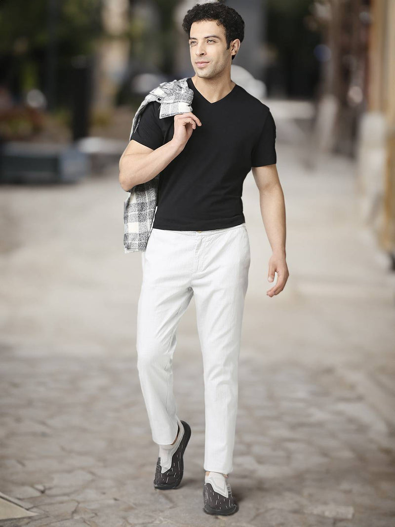 Thomas Scott Men Comfort Slim Fit Cotton Lycra Chinos