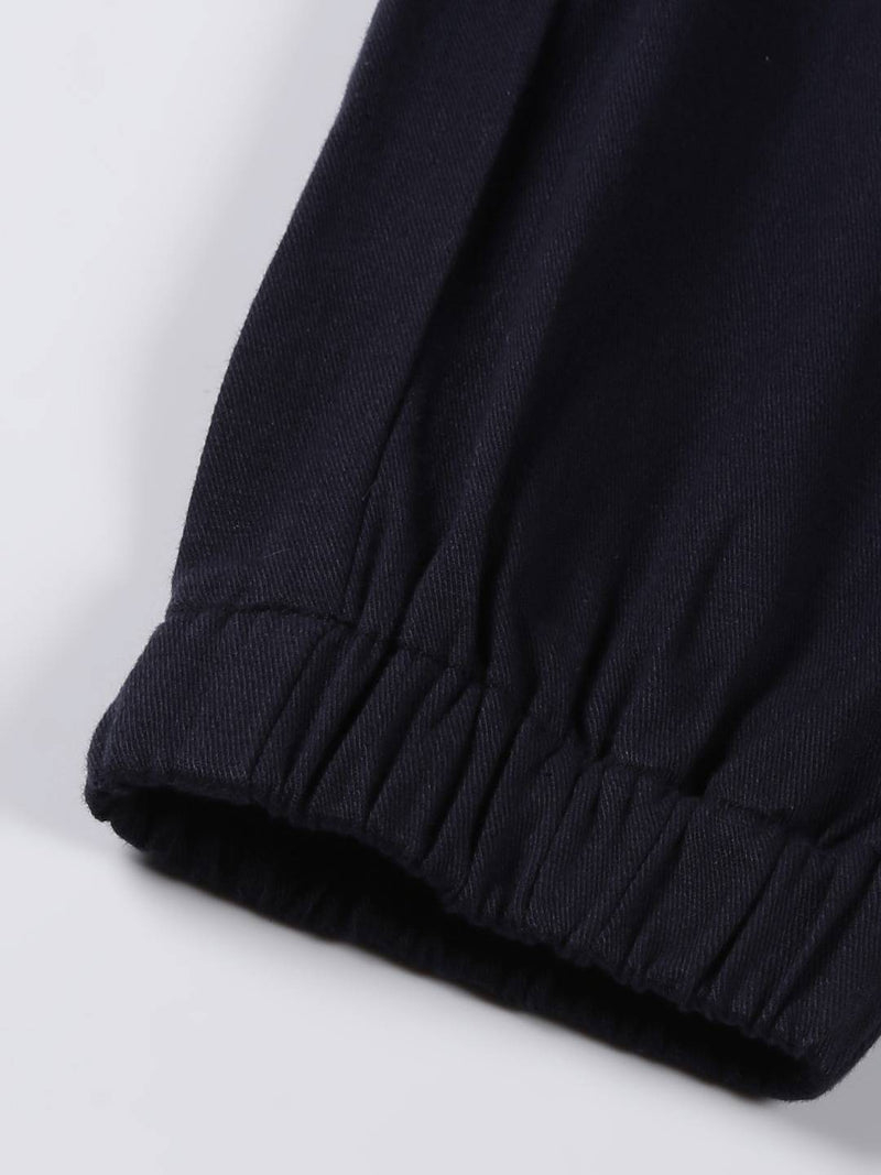 Thomas Scott Men Mid-Rise Smart Linen Cotton Joggers