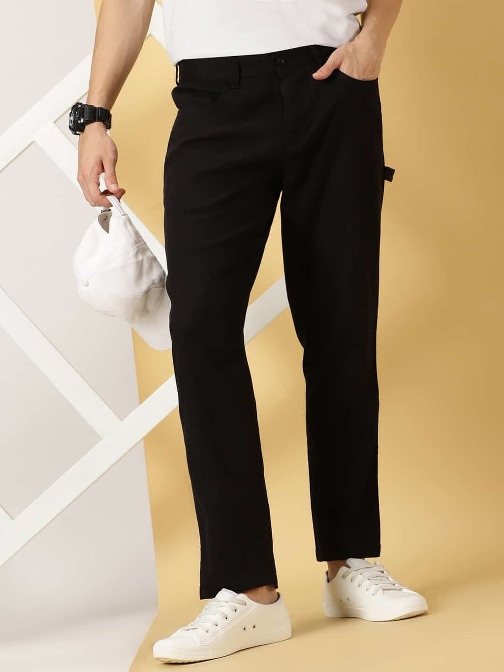 Thomas Scott Men Urban Easy Wash Linen Cotton Chinos Trouser