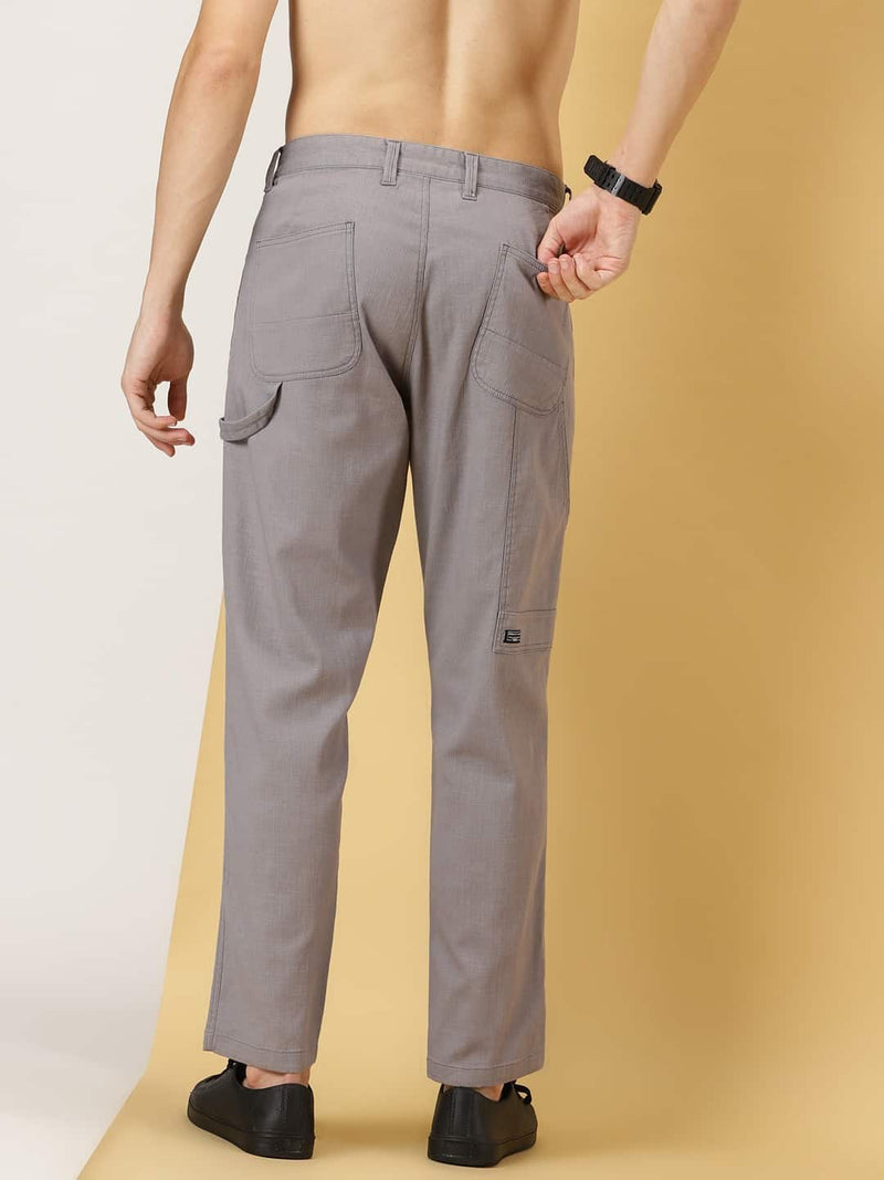 Thomas Scott Men Textured Urban Easy Wash Linen Cotton Chinos Trouser