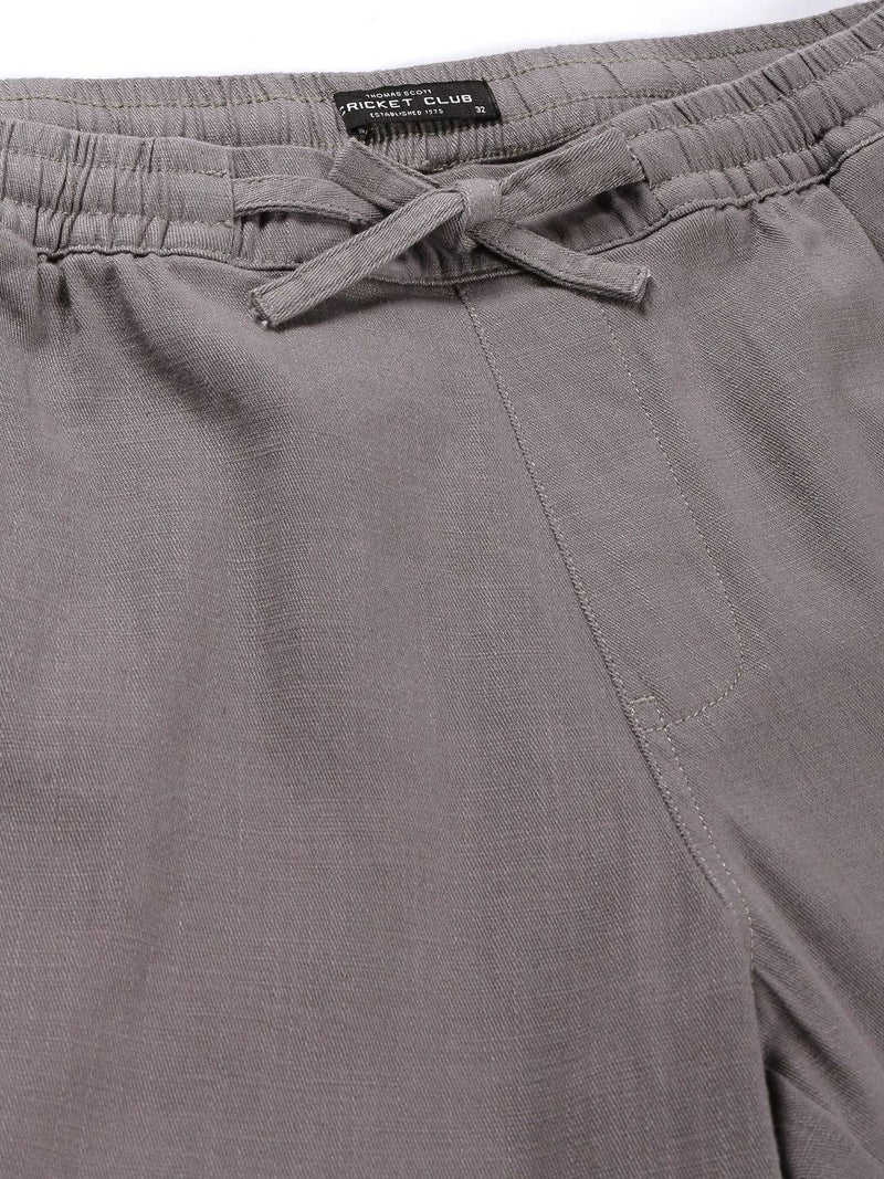 Thomas Scott Men Textured Urban Easy Wash Linen Cotton Chinos Trouser