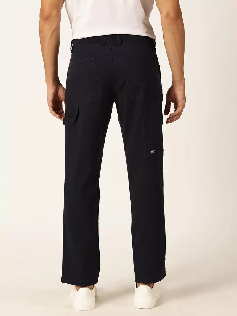 Thomas Scott Men Urban Regular Fit Mid-Rise Easy Wash Linen Chinos Trousers
