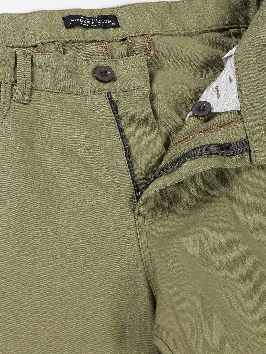 Thomas Scott Men Urban Easy Wash Linen Cotton Chinos Trouser