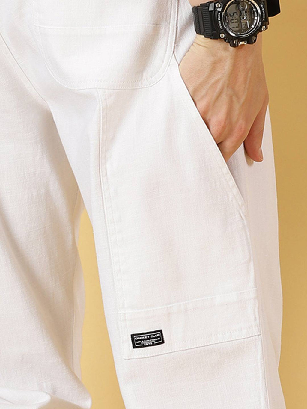 Thomas Scott Men Urban Easy Wash Linen Cotton Chinos Trouser