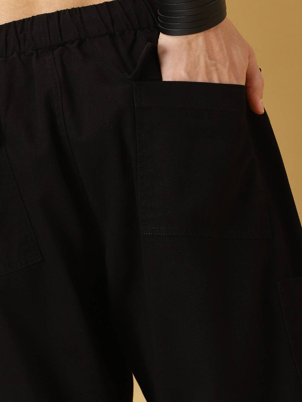 Thomas Scott Men Parachute Loose Fit Mid Rise Pure Cotton Cargo-Style Trousers