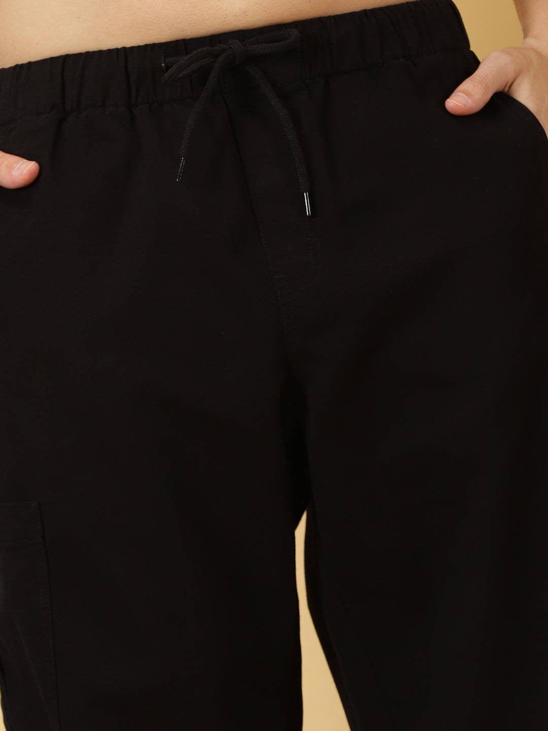Thomas Scott Men Parachute Loose Fit Mid Rise Pure Cotton Cargo-Style Trousers