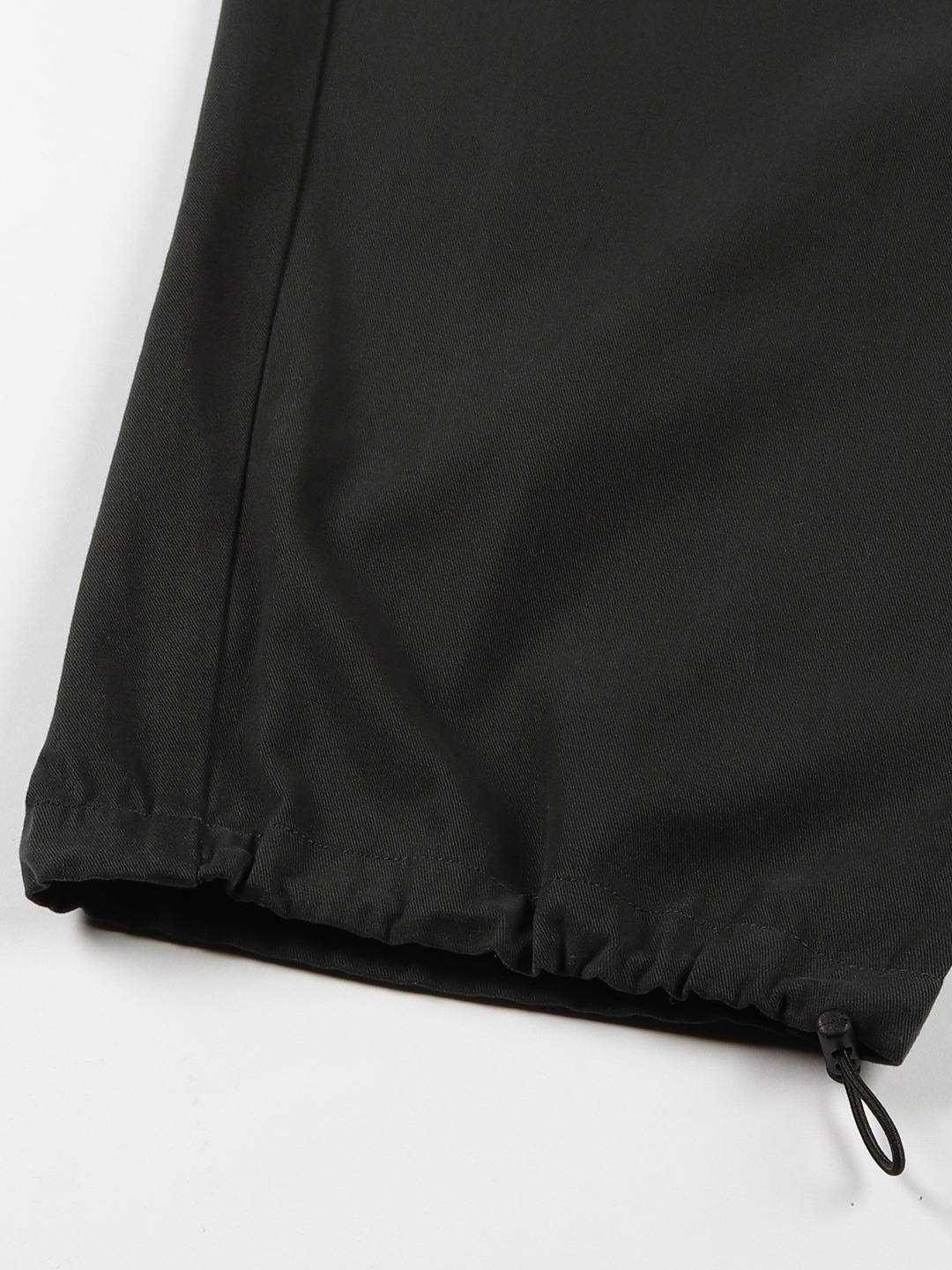 Thomas Scott Men Mid Rise Parachute Fit Pure Cotton Cargo Trousers