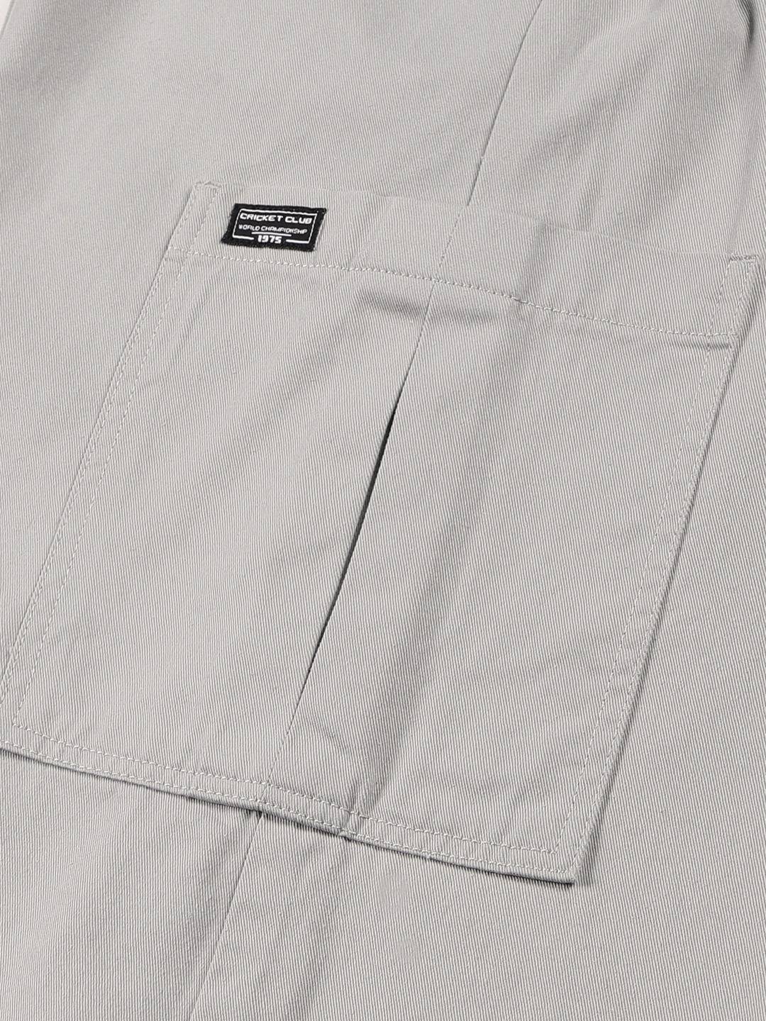 Thomas Scott Men Mid Rise Parachute Fit Pure Cotton Cargo Trousers