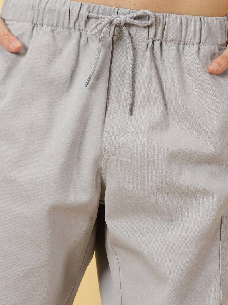 Thomas Scott Men Mid Rise Parachute Fit Pure Cotton Cargo Trousers